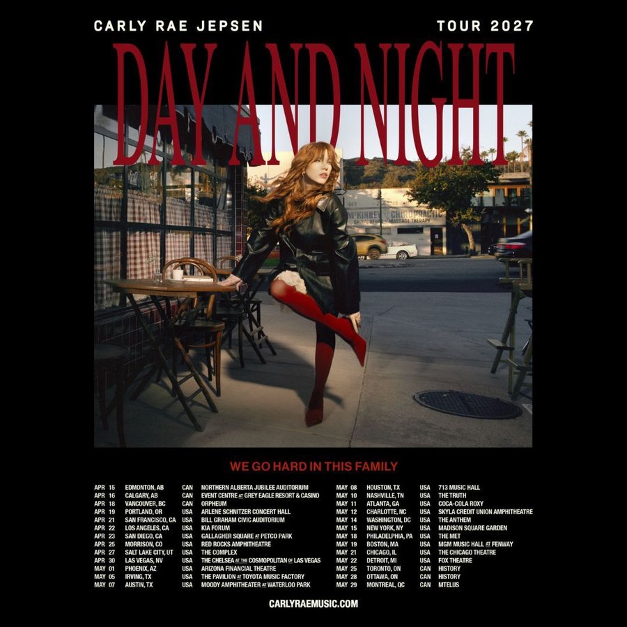 Carly Rae Jepsen Announces 2027 North American Tour Behind Double Album Day + Night