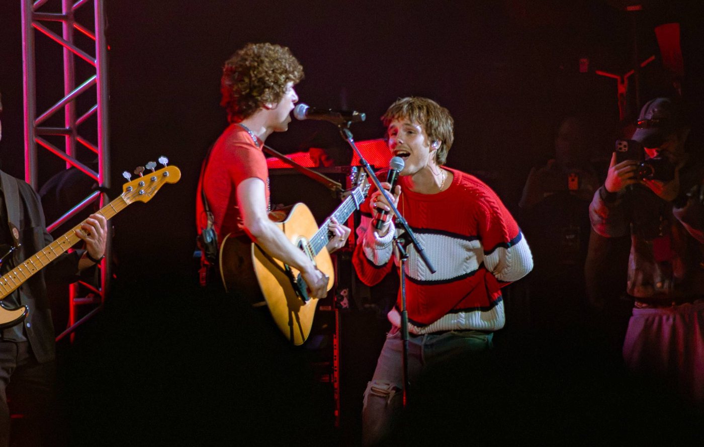 Cruz Beckham joins The Kooks on stage at Rock N Roll Circus Norwich